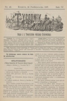 Tygodnik Rolniczy : Organ c. k. Towarzystwa rolniczego Krakowskiego. R.4, nr 43 (22 października 1887)