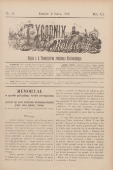 Tygodnik Rolniczy : Organ c. k. Towarzystwa rolniczego Krakowskiego. R.12, nr 10 (9 marca 1895)