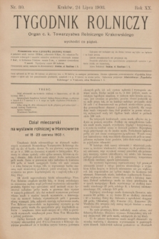 Tygodnik Rolniczy : Organ c. k. Towarzystwa Rolniczego Krakowskiego. R.20, nr 30 (24 lipca 1903)