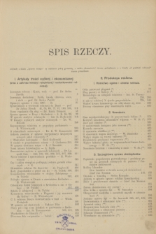 Tygodnik Rolniczy : organ urzędowy c. k. Towarzystwa rolniczego krakowskiego. [R.24], Spis rzeczy (1907)