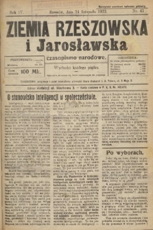 Ziemia Rzeszowska i Jarosławska : czasopismo narodowe. 1922, nr 47