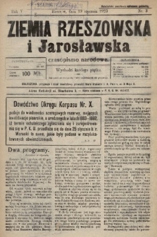 Ziemia Rzeszowska i Jarosławska : czasopismo narodowe. 1923, nr 3