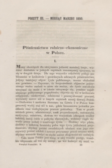 Przegląd Poznański : pismo miesięczne. T.10, Poszyt 3 (marzec 1850)
