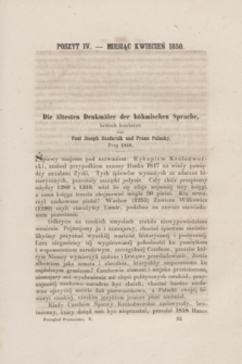 Przegląd Poznański : pismo miesięczne. T.10, Poszyt 4 (kwiecień 1850)