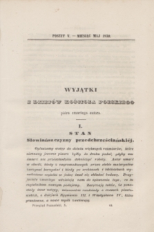 Przegląd Poznański : pismo miesięczne. T.10, Poszyt 5 (maj 1850)