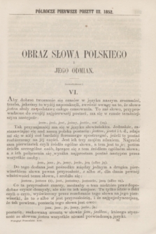 Przegląd Poznański : pismo sześciotygodniowe. T.14, Poszyt 3 (półrocze pierwsze 1852)