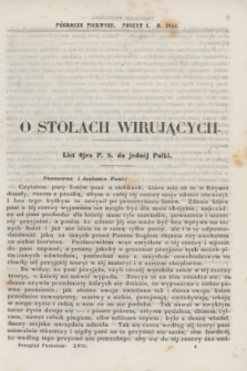 Przegląd Poznański : pismo sześciotygodniowe. T.18, Poszyt 1 [i.e.1/2] (półrocze pierwsze 1854)