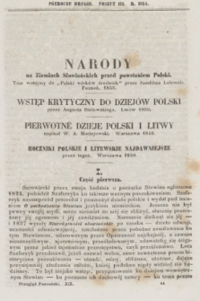 Przegląd Poznański : pismo sześciotygodniowe. T.19, Poszyt 3 (półrocze drugie 1854)