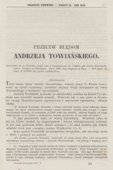 Przegląd Poznański : pismo sześciotygodniowe. T.25, Poszyt 2 (półrocze pierwsze 1858)