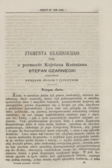 Przegląd Poznański : pismo sześciotygodniowe. T.27, Poszyt 4 ([półrocze pierwsze] 1859)