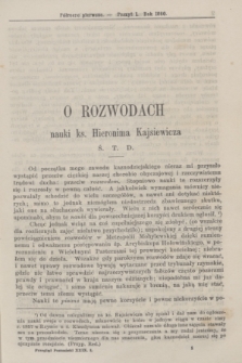 Przegląd Poznański : pismo sześciotygodniowe. T.29, Poszyt 1 (półrocze pierwsze 1860)