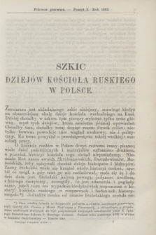 Przegląd Poznański : pismo sześciotygodniowe. T.35, Poszyt 1 (półrocze pierwsze 1863)