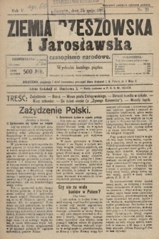 Ziemia Rzeszowska i Jarosławska : czasopismo narodowe. 1923, nr 21