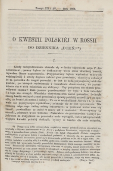 Przegląd Poznański : pismo sześciotygodniowe. T.37, Poszyt 3/4 (półrocze pierwsze 1864)