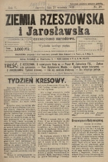Ziemia Rzeszowska i Jarosławska : czasopismo narodowe. 1923, nr 38