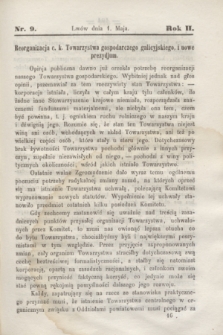Rolnik : czasopismo rolniczo-przemysłowo-handlowe : organ urzędowy c. k. Towarzystwa gospodarskiego galicyjskiego. R.2, [T.2], Nr. 9 (1 maja 1868)