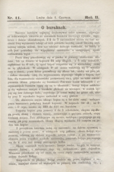 Rolnik : czasopismo rolniczo-przemysłowo-handlowe : organ urzędowy c. k. Towarzystwa gospodarskiego galicyjskiego. R.2, [T.2], Nr. 11 (1 czerwca 1868)