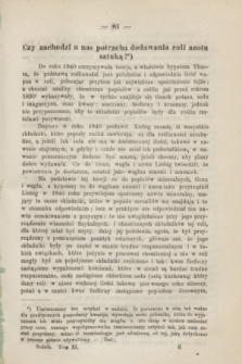 Rolnik : czasopismo dla gospodarzy wiejskich : organ urzędowy c. k. Towarzystwa gospodarskiego galicyjskiego. T.11, [Zeszyt 2] (sierpień 1872)