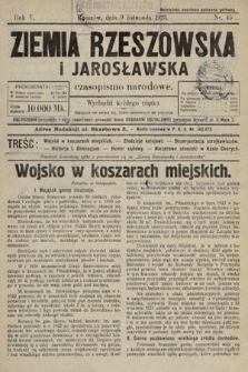 Ziemia Rzeszowska i Jarosławska : czasopismo narodowe. 1923, nr 45