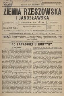 Ziemia Rzeszowska i Jarosławska : czasopismo narodowe. 1923, nr 52