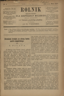 Rolnik : czasopismo dla gospodarzy wiejskich : organ urzędowy c. k. Towarzystwa gospodarskiego galicyjskiego. R.12, T.25, Nr. 1 (20 lipca 1879)