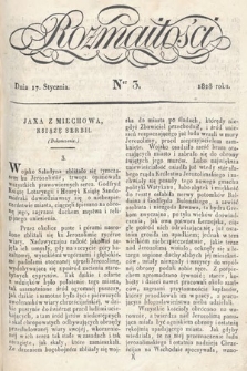 Rozmaitości : pismo dodatkowe do Gazety Lwowskiej. 1828, nr 3