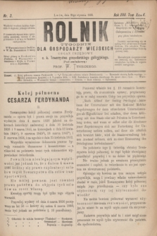 Rolnik : tygodnik dla gospodarzy wiejskich : organ urzędowy c. k. Towarzystwa gospodarskiego galicyjskiego. R.17, T.34, Nr. 3 (26 stycznia 1884)