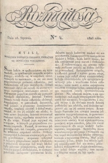 Rozmaitości : pismo dodatkowe do Gazety Lwowskiej. 1828, nr 4