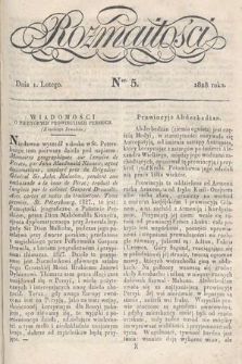 Rozmaitości : pismo dodatkowe do Gazety Lwowskiej. 1828, nr 5