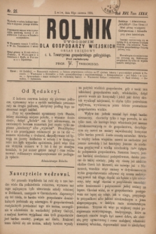 Rolnik : tygodnik dla gospodarzy wiejskich : organ urzędowy c. k. Towarzystwa gospodarskiego galicyjskiego. R.17, T.34, Nr. 25 (21 czerwca 1884)