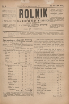 Rolnik : tygodnik dla gospodarzy wiejskich : organ urzędowy c. k. Towarzystwa gospodarskiego galicyjskiego. R.17, T.35, Nr. 9 (30 sierpnia 1884)