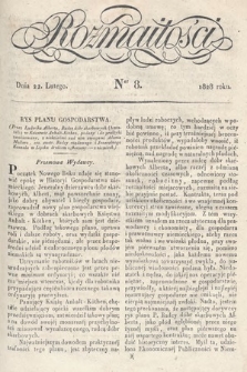 Rozmaitości : pismo dodatkowe do Gazety Lwowskiej. 1828, nr 8