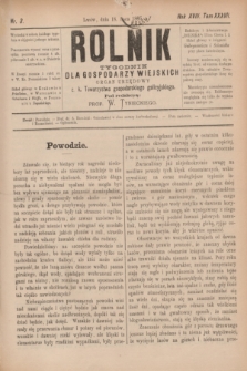 Rolnik : tygodnik dla gospodarzy wiejskich : organ urzędowy c. k. Towarzystwa gospodarskiego galicyjskiego. R.18, T.37, Nr. 3 (18 lipca 1885)