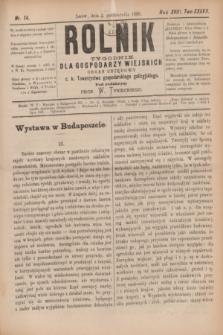 Rolnik : tygodnik dla gospodarzy wiejskich : organ urzędowy c. k. Towarzystwa gospodarskiego galicyjskiego. R.18, T.37, Nr. 14 (3 października 1885)