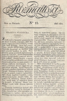 Rozmaitości : pismo dodatkowe do Gazety Lwowskiej. 1828, nr 15