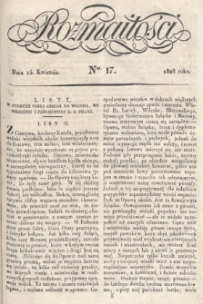 Rozmaitości : pismo dodatkowe do Gazety Lwowskiej. 1828, nr 17