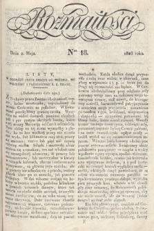 Rozmaitości : pismo dodatkowe do Gazety Lwowskiej. 1828, nr 18