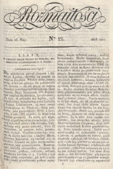 Rozmaitości : pismo dodatkowe do Gazety Lwowskiej. 1828, nr 21