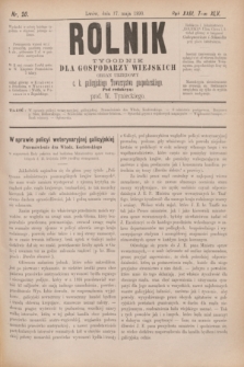 Rolnik : tygodnik dla gospodarzy wiejskich : organ urzędowy c. k. galicyjskiego Towarzystwa gospodarskiego. R.23, T.45, Nr. 20 (17 maja 1890)