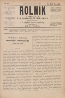 Rolnik : tygodnik dla gospodarzy wiejskich : organ urzędowy c. k. galicyjskiego Towarzystwa gospodarskiego. R.23, T.45, Nr. 24 (14 czerwca 1890)