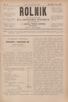 Rolnik : tygodnik dla gospodarzy wiejskich : organ urzędowy c. k. galicyjskiego Towarzystwa gospodarskiego. R.23, T.46, Nr. 3 (19 lipca 1890)