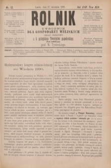 Rolnik : tygodnik dla gospodarzy wiejskich : organ urzędowy c. k. galicyjskiego Towarzystwa gospodarskiego. R.23, T.46, Nr. 13 (27 września 1890)