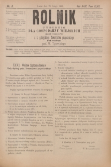 Rolnik : tygodnik dla gospodarzy wiejskich : organ urzędowy c. k. galicyjskiego Towarzystwa gospodarskiego. R.24, T.47, Nr. 9 (28 lutego 1891)