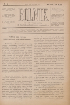 Rolnik : organ urzędowy c. k. galicyjskiego Towarzystwa gospodarskiego. R.24, T.48, Nr. 4 (25 lipca 1891)