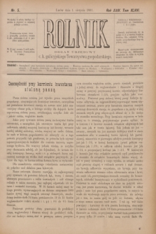 Rolnik : organ urzędowy c. k. galicyjskiego Towarzystwa gospodarskiego. R.24, T.48, Nr. 5 (1 sierpnia 1891)