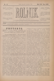 Rolnik : organ urzędowy c. k. galicyjskiego Towarzystwa gospodarskiego. R.24, T.48, Nr. 13 (26 września 1891)