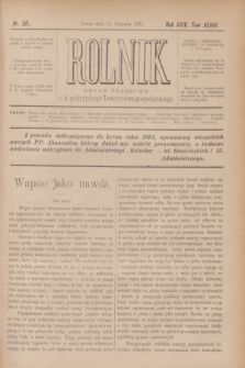 Rolnik : organ urzędowy c. k. galicyjskiego Towarzystwa gospodarskiego. R.24, T.48, Nr. 20 (14 listopada 1891)