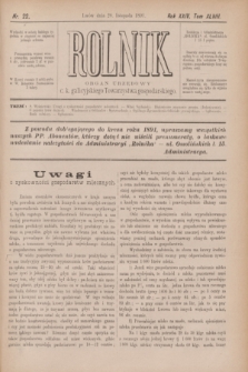 Rolnik : organ urzędowy c. k. galicyjskiego Towarzystwa gospodarskiego. R.24, T.48, Nr. 22 (28 listopada 1891)