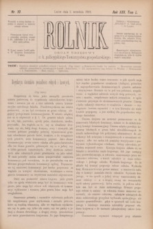 Rolnik : organ urzędowy c. k. galicyjskiego Towarzystwa gospodarskiego. R.25, T.50, Nr. 10 (3 września 1892)