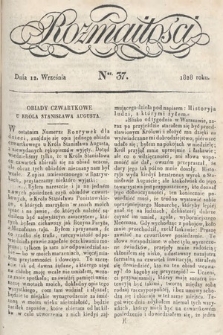 Rozmaitości : pismo dodatkowe do Gazety Lwowskiej. 1828, nr 37